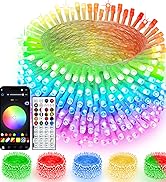 Smart Color Changing Valentines Day Lights with Remote &amp; App Control, 66FT 200LED RGB Light with ...