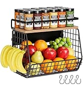 Clothink Magnetic Shelf for Fridge,Onion and Potato Spice Snacks Fruit and Vegetable Storage and ...