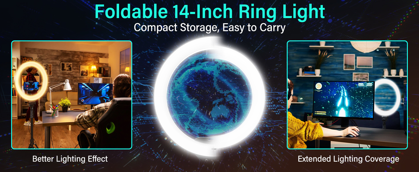 ring light with stand and phone holder