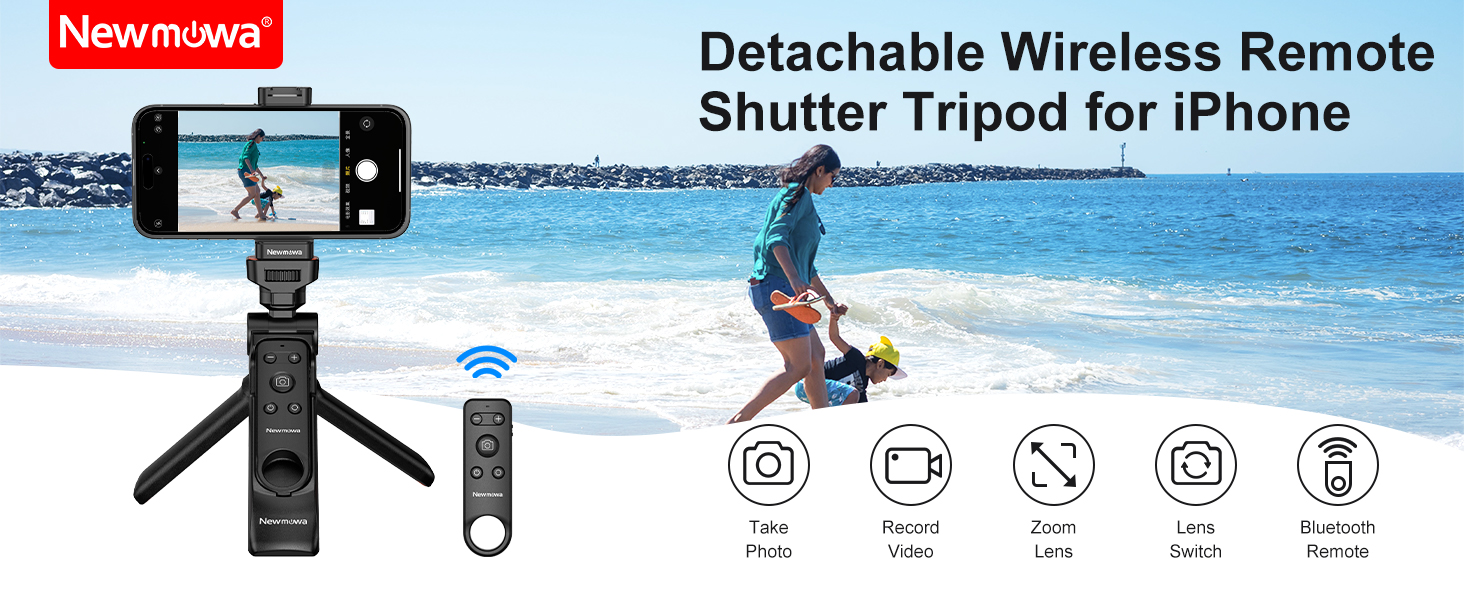 Newmowa Remote Shutter Tripod for iPhone