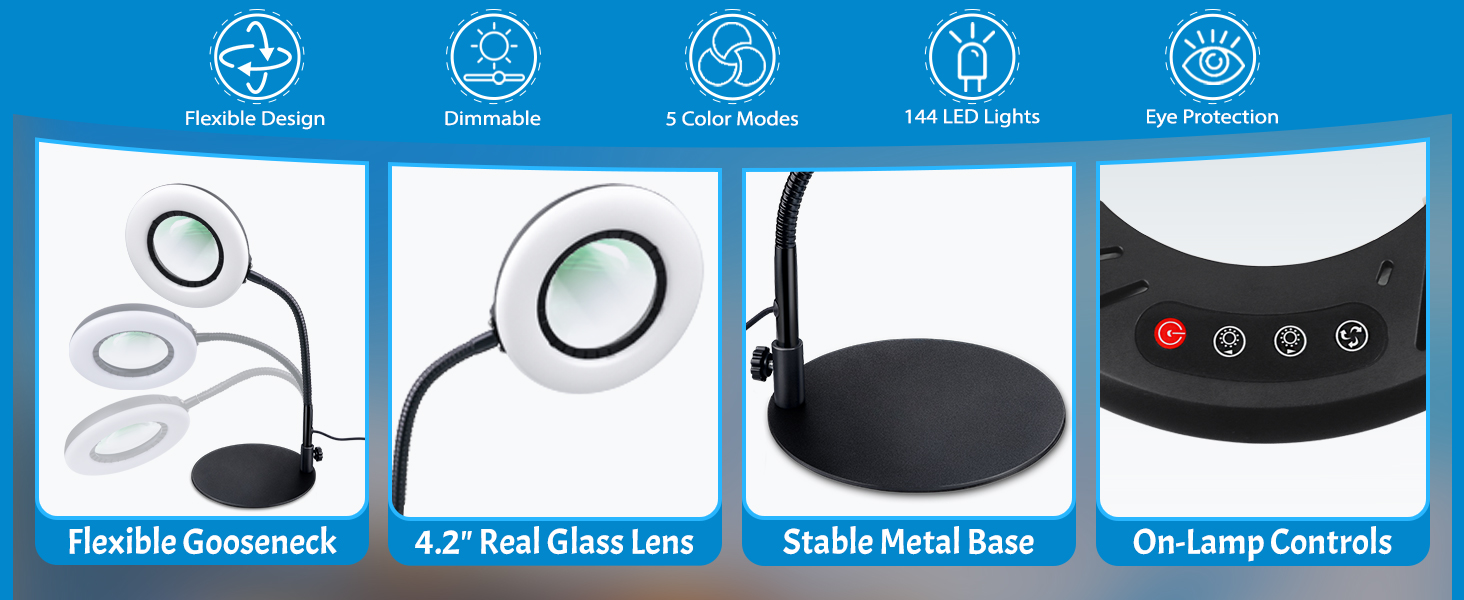 magnifying glass with light