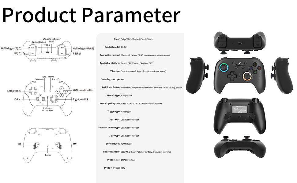 RG P01 Xbox Controller for PC