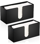 2Pack Black Paper Towel Dispenser Countertop Acrylic Paper Towel Holder for Bathroom Folded Paper...
