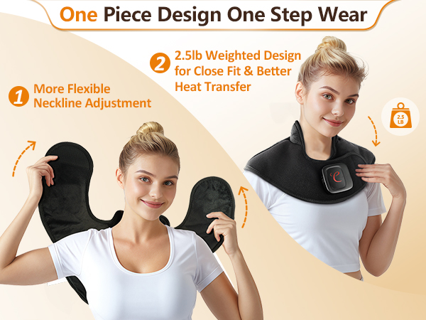 battery heating pad weighted is easy to wear