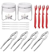 Butter Warmers for Seafood Set of 2, Crab Crackers and Tools Set with 4 Crab leg Crackers,4 Crab ...