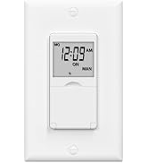 BN-LINK 7 Day Programmable in-Wall Timer Switch for Lights, Digital Light Switch Timer Indoor, Si...