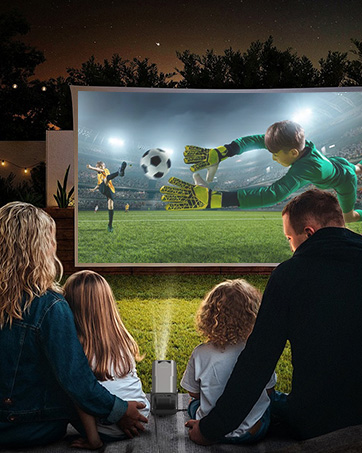 Projector for camping