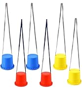 3 Pairs Bucket Stilts Plastic Walking Cups Children Kids Stepper Toy Walking Stilts Balance Bucke...