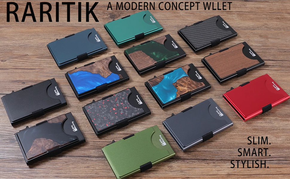 Slim Minimalist Front Pocket RFID Blocking Metal Wallets
