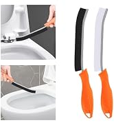 TQRR Toilet Brush, 2 Pcs Bathroom Cleaning Brush, Toilet Scrubber, Deep Toilet Bowl Brush with Ha...