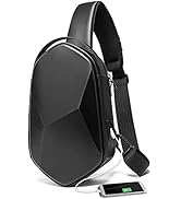 BANGE Sling Bag for Men,Waterproof Safe Protect Shell Crossbody Bag Backpack, Biking Hiking Trave...