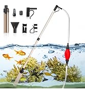 Peohud Aquarium Siphon Vacuum Cleaner, Multifunctional Fish Tank Cleaner, Aquarium Gravel Cleanin...