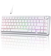 TMKB T68E 60% Wired Gaming Mechanical Keyboard, RGB Backlit Hot-Swappable Gasket Mount, Creamy Ke...