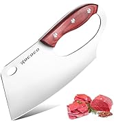 ROCOCO Meat Cleaver Knife Unique Effort Saving Professional Stainless Steel Kitchen Chef Cooking ...