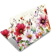 SUPERDANT Laptop Skin Sticker Flowers Butterfly Laptop Decals Personalized | Universal Notebook C...