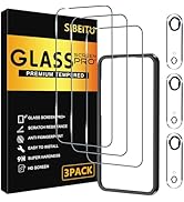 SIBEITU 3 Pack Screen Protector for iPhone 17 Air with 3 Pack Camera Lens Tempered Glass Protecto...