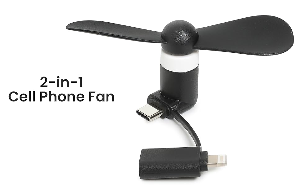 2-in-1 Portable Mini Cell Phone Fan