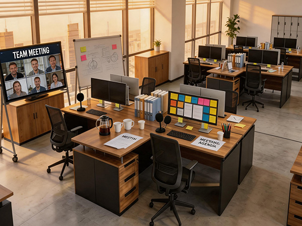 L-Shaped Executive Desk for office