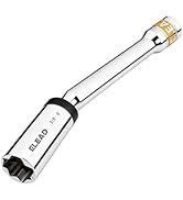 ELEAD 5/8" Swivel Magnetic Spark Plug Socket, 3/8" Drive x 6" Total Length, Thin Wall Spark Plug ...