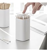 So Nice Automatic Pop-Up Toothpick Dispenser with 700 Bamboo Toothpicks – Large Capacity, One-Tou...