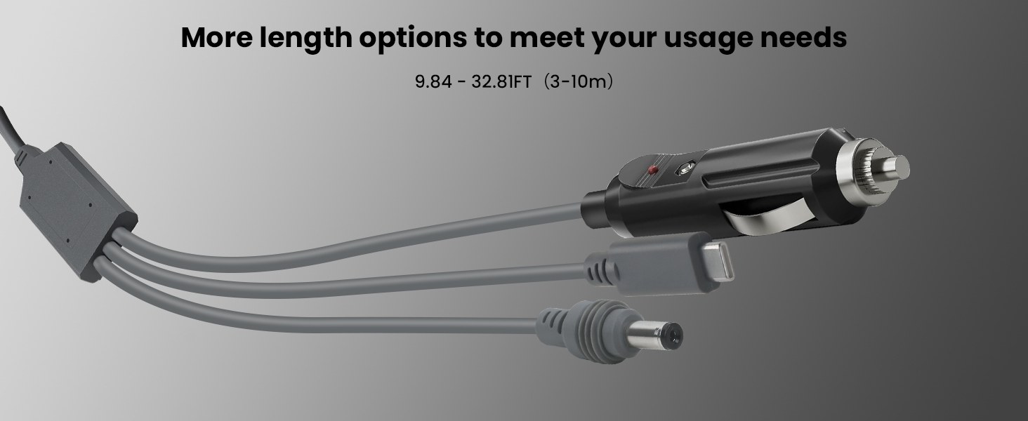 GEEKERA 3 in 1 Starlink Mini Cable USB C / Car Charger / DC to DC Starlink Replacement Cable