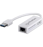 Manhattan USB to Ethernet Adapter - 10 / 100 Mbps Fast Ethernet LAN Network - Support Windows 10/...