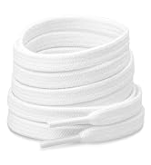 Handshop 2 Pairs Flat Athletic Shoelaces 5/16" in 40"-63" Wide Sneaker Replacement Shoe Laces