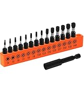 HORUSDY Impact Torx Bit Set, 15-Piece Tamper-Proof Star Bit Set for Impact Driver, Tamper-Resista...