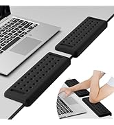 Leolee L-Shaped Desk Elbow Pads for Desk, Black Memory Foam Arm Rest for Desk with Non-Slip Base,...