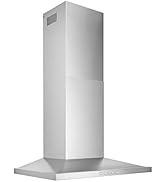 Broan-NuTone BWS1304SS 30-Inch Convertible Wall-Mount Low Profile Pyramidal Chimney Range Hood, 3...
