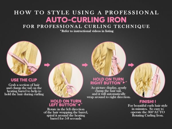 auto rotating curling iron brush