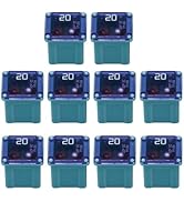 KHGUZ 10PCS Car Micro Cartridge Fuse, OEM# 608830 20 Amp Vehicle Slow Blow FMM Mcase Type Fuses, ...