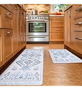Mightree Kitchen Rugs Set of 2 Non Slip Waterproof Kitchen Mats for Floor, Cushioned Anti Fatigue...