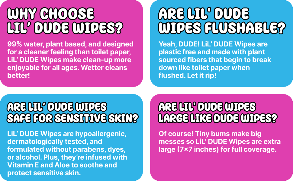 LiL&amp;#39; DUDE Wipes FAQ