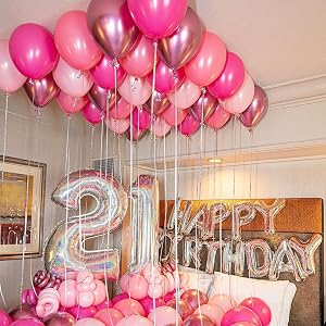 light pink balloons pastel pink balloons rose red balloons dark pink balloons hot pink balloons