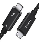 IVANKY | Intel Certified | Thunderbolt 5 Cable 3.3ft, up to 120Gbps and 240W, Premium Braided Thu...