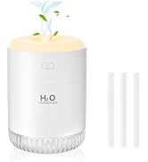 BAMCOO Portable Mini Humidifier, Auto Shut-Off, 2 Mist Modes, Quite, Small Humidifiers for Bedroo...