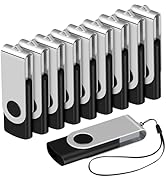 AreTop 20-Pack Flash Drive 1GB Bulk Thumb Drives USB 2.0 Metal Memory Sticks with Lanyard,Portabl...