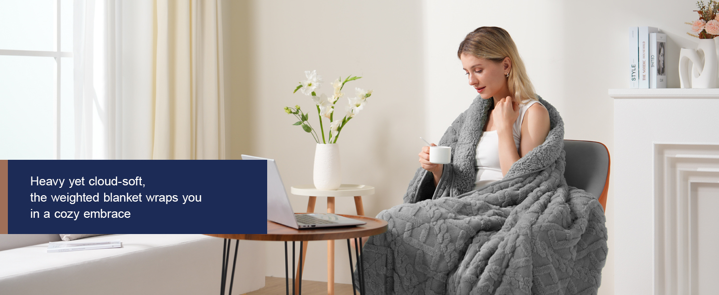 Ultra soft fuzzy blanket on couch, perfect for: Lounging, napping, watching tv, reading a book