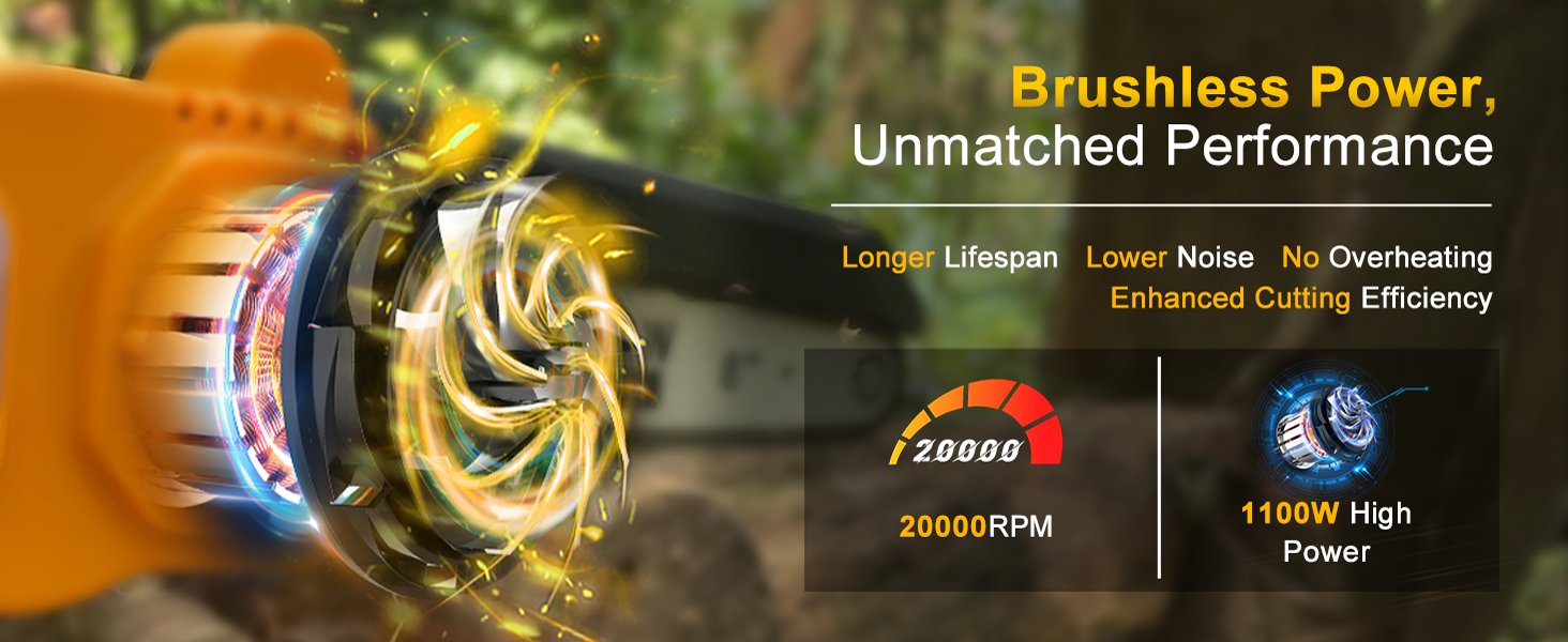 1000W High Power Output Up to 20,000 RPM Cutting Speed Longer Lifespan &amp; Lower Noise 