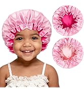 BONNET QUEEN 2 PCS Kids Bonnets for Girls, Double Layer Silk Bonnet for Kids 3-12years, Baby Sati...