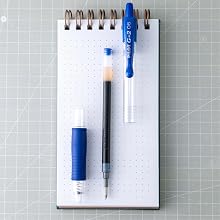 Photo shows G2 a deconstructed Extra Fine pen with a view of the ink cartridge