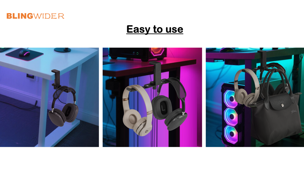 headphone hook under desk