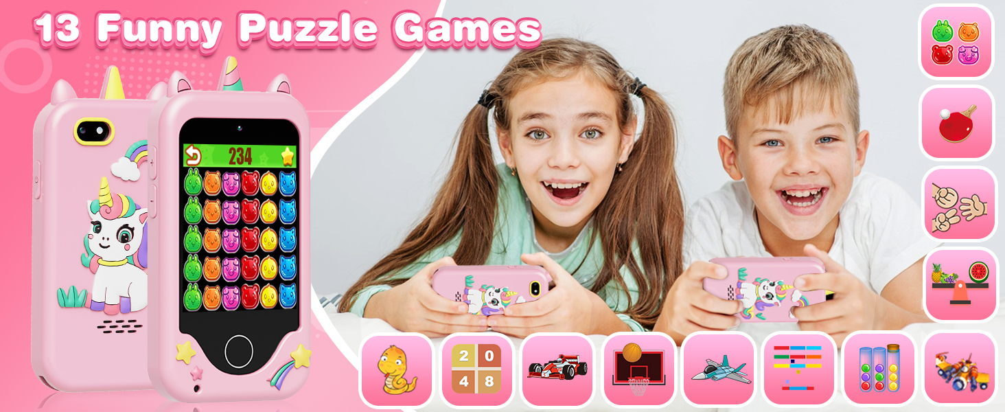 Kids Smart Phone Gifts for Girls 6-8 Year Old,Touchscreen Toy Cell Phone
