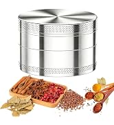 3Inch Grinder Spice Grinder Kitchen Tools Sharp Teeth for Fine Grinding Silver