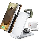 Eddibox 3 in 1 Charging Station for Samsung for Thick Cases of 10MM/Otterbox/Heavy Duty, Wireless...