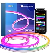 Lepro N1 AI Smart RGB Rope Lights for Christmas, Personalized AI Lighting Designer, LightBeats Mu...