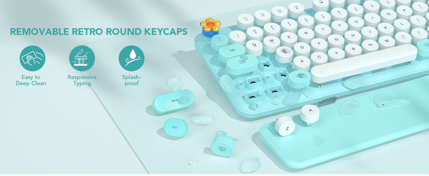 REMOVABLE RETRO ROUND KEYCAPS