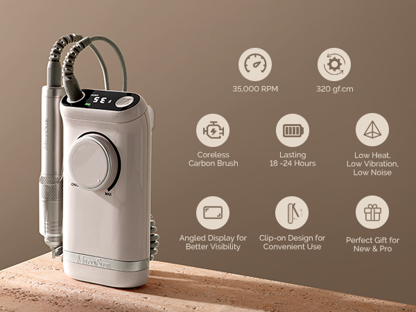 Portable Nail File with Belt Clip for Mobile Use