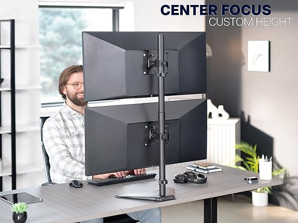 Dual Ultrawide Vertical Monitor Stand
